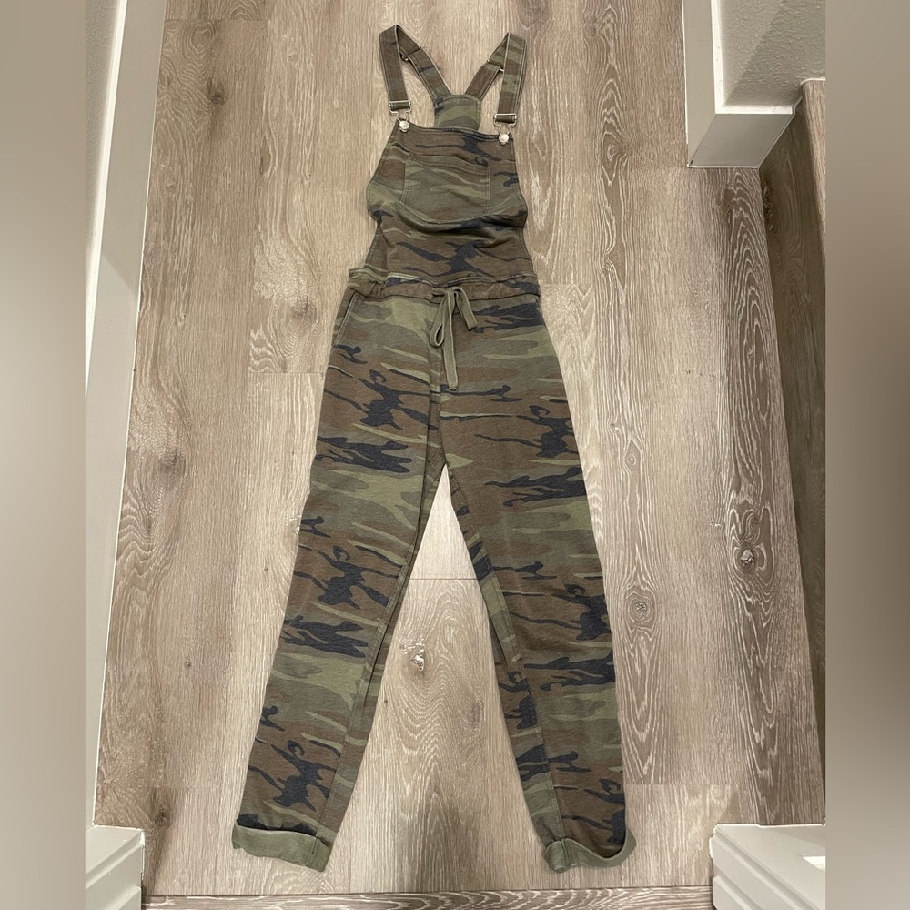 Camo Sweat Pant Overalls